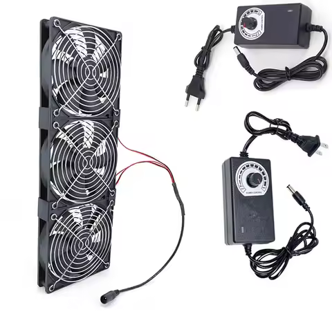 120mm 3000RPM Fan Cooling With Controller 12cm 12V 220V Btc Machine Chassis Workstation Cabinet Radi