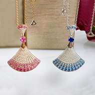 Bulgar High-Quality V Gold Plating Natural Mother-of-Pearl Skirt Necklace Female ins Light Luxury Cl