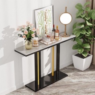 Modern Console Entryway Table with  Sintered Stone Top for Home Foyer Decor  Accent Side Table