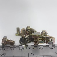 M6X10 (1 CM) YELLOW HEXAGON NUT BOLT BMK M6 X 10 LENGTH 1 CM BODY DIAMETER 6MM YELLOW BOLT 6X10 KEY 