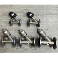 Pneumatic Controlled Y-shaped Oblique Valve for Stainless Steel Flange DN20/DN25/DN32/DN40/DN50