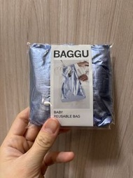 全新 紐約  BAGGU 口袋購物袋 S 最小號 metallic light blue 金屬藍
