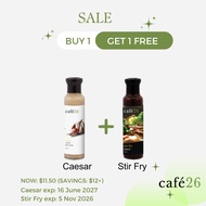(Buy 1 Caesar get 1 FREE Stir Fry) Cafe 26 Caesar Salad Dressing and Stir Fry Sauce