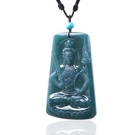 【屬牛虎本命佛】冰種藍水虛空藏菩薩項鍊 | 天然翡翠A貨 | 送禮