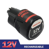 12V Li-on Rechargeable Battery Lithium Ion Power Drill Replacement Battery Li-Ion Cordless Drill