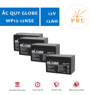 BỘ 4 BÌNH ẮC QUY XE ĐẠP ĐIỆN GLOBE 12V 12AH - (PDC-TECH)