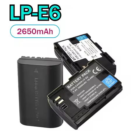 LP-E6P LP-E6N 7.4V Battery for Canon EOS 6D 7D 5D Mark II III IV 5D 60D 60Da 70D 80D 90D 5DS R5 R6 X