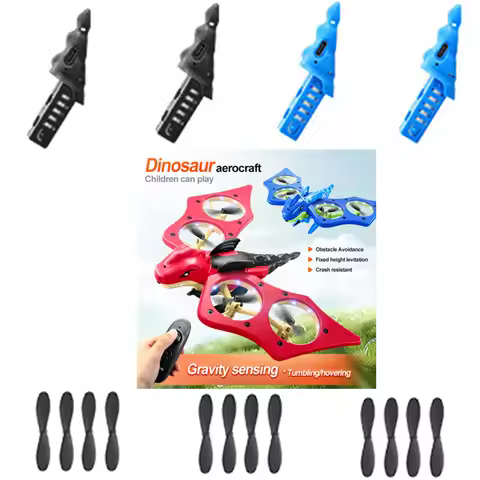 V48 Dinosaur Drone 3.7V 500MAH Battery Blades For 4DRC V48 RC Drone Battery 4DRC RC Dinosaur Aircraf