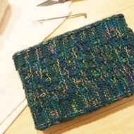 Lan 手作針織髮帶(花紗 墨綠)