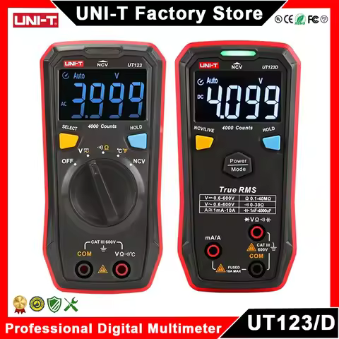 UNI-T UT123 UT123D Smart Multimeter Digital Professional Electric Tester Voltage Resistance Continui