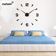 YQ7 Muhsein 2023 New Wall Clock Home Decoration Clock Acrylic Mirror Sticker Quartz Watch 3d DIY Mute Wall Clock Free Sh