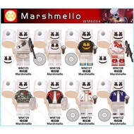 XS1 Top DJ Marshmello Minifigure Building Block Model Dolls Toys For Kids Home Decorations Action Fi