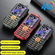 YeeMI Q7+ 4G Feature Phone Rugged Waterproof 1.77 Inch Big Loudspeaker LED Light Battery Power Bank 