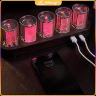 WBLight Nixie Tube Clockแสง RGB ดีไซน์ย้อนยุคการปรับหลายโหมดนาฬิกาอิเล็กทรอนิกส์หลอดดิจิตอลนาฬิกาตั้