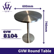 GVW【Round Table】Meja Stainless Steel Working Table Meja Dapur Dining Table Set Meja Makan Stainless Steel Kitchen Table