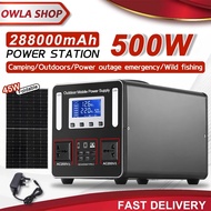500W Power Station 288000MAH Large Capacity Battery outdoor Power bank Solar Generator Powerbank Cam