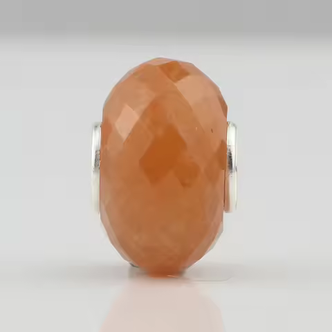 925 Sterling Silver Faceted Natural Yellow Aventurine Charm Bead Fit European Troll 3.0mm Bracelet J