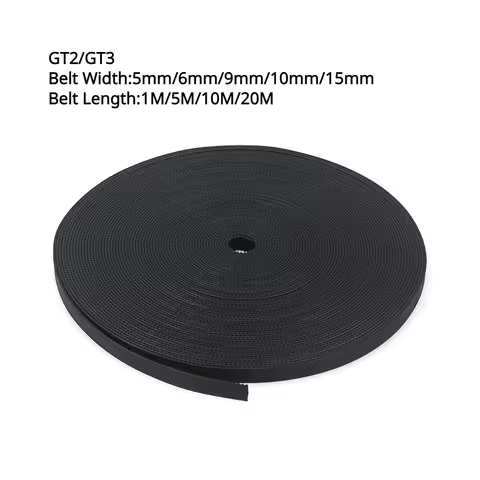 5M/Lot GT2 GT3 Open Timing Belt Width 5mm/6mm/9mm/10mm/15mm GT2 GT3 Belt Rubber Aramid Fiber Cut to 