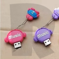 Silicone Earphone Musician Shape USB Hard Disk 1GB 2GB 4GB 8GB 16GB 32GB 64GB 128GB 2TB Custom Creat
