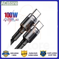 Baseus 100w 60w type c 2-lead charging cable - Type c to type c fast charging cable qc3.0- HSHOP
