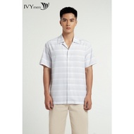 Áo Cuban nam họa tiết kẻ Regular FORM RỘNG Metagent MS 16E3545