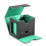 Commander Deck กล่องหนังปิดแม่เหล็ก Trading Card กล่องเก็บ 120 + เหมาะสําหรับ YuGiOh MTG TCG การ์ดแล