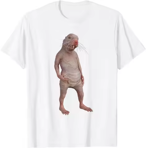 I Really Like Naked Moles Okay? Funny Naked Mole Rat T-shirt Short Sleeve Crew Neck Funny Funny Evil