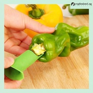 Fruit Vegetable Seed Remover Pepper Chilli Cutter Core Slicer Tool (Green)