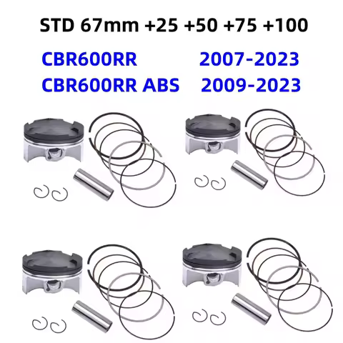 67mm + 25 50 75 100 Motor Piston and Piston Rings Kit For Honda CBR600RR 2007-2023 CBR 600RR ABS 200