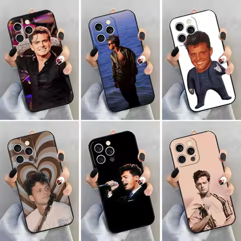 Soft Silicone Phone Case for iPhone 15 16 17 Pro Max L-Luis M-Miguel Singer Shell 17E 16E 14 Plus 13