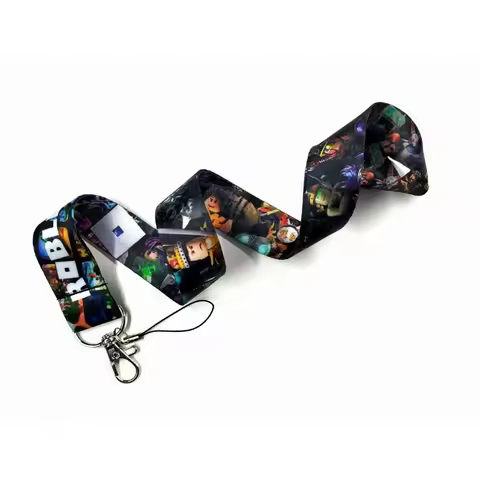 Roblox Game Anime Lanyard Long Chest Card Holder Mobile Phone Strap Camera Rope Accessory for Gamers