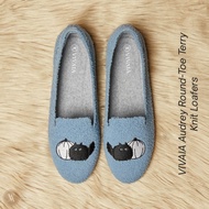 VIVAIA Audrey Round-Toe Terry Knit Loafers Flat Shoes Original IMPORT