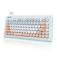 Cute Computer Keyboard Wireless Bluetooth,Kawaii Mini Typewriter Keyboard,Portable Colorful Keyboard