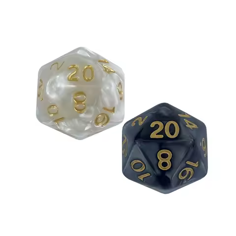 6pcs Dnd Dice Set D20 Dados Counters Dice for D&D Mtg Adults Board Games Plastic Accessories 1-20 Si