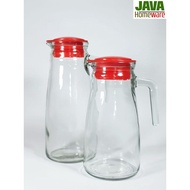 GLASS PITCHER KETTLE | STELLA / SELENA WATER JUG | GLASS JUG | GLASS TEAPOT WITH LID