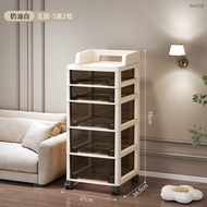 塑膠床頭置物櫃 辦公室收納架子 多層可動式簡易小型收納櫃（平行進口）（快遞送貨上門）