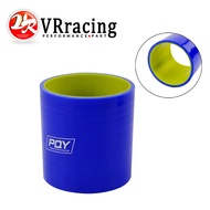 VR Blue&yellow 2.5" 64mm Straight Silicone Intercooler Turbo Intake Pipe Coupler Hose VR-SH0025-QY
