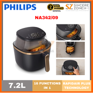 PHILIPS 7.2L Airfryer XL (Essential) Connected NA342 (NA342/09) - Rapid Air Quick Clean basket Nutri