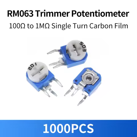 1000PCS RM063 100R 200R 500R 1K 2K 5K 10K 20K 50K 100K 200K 500K 1M Trimmer Potentiometer Adjustable