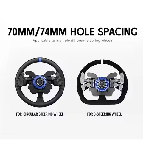 A05Q-70MM 6 Hole Racing Simulator Game Steering Wheel For MOZA Simagic M10 A/Mini Euro Truck Quick R