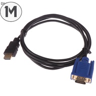 1M 6FT hdmi gold male to vga hd-15 male 15pin adapter cable 1.8m 1080p COD