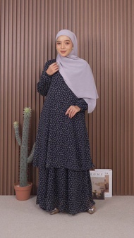Gamis Malaysia Melayu Ceruty Motif Premium Terbaru