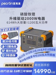 台灣售保｜用心數位｜Pecron百克龍E600LFP 戶外便攜自駕大功率露營電源〈1200W〉