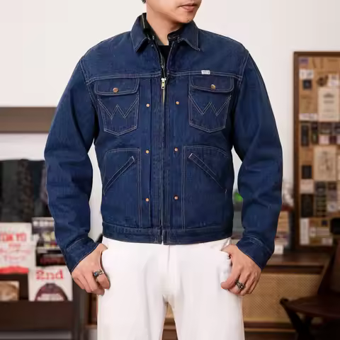 Red Tornado 24MJ Selvedge Denim Jacket in Indigo Wash 1960's Trucker Jean Outerwear