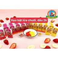 Lot of 30 hop strawberry-banana lighter-shaped candy