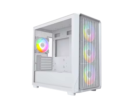 MONTECH X5M- Micro ATX Gaming PC Case, High Airflow, 4x120mm ARGB Fans Pre-installed, Glass Side Pan