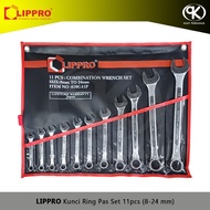11-piece 8-24mm LIPPRO Combination Wrench 610C-11P