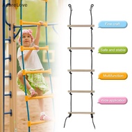 ADL Rope Ladder 5.6ft 5 Steps 220lbs Bearing Wooden Kids Climbing Rope Ladder With Hanging Straps, S