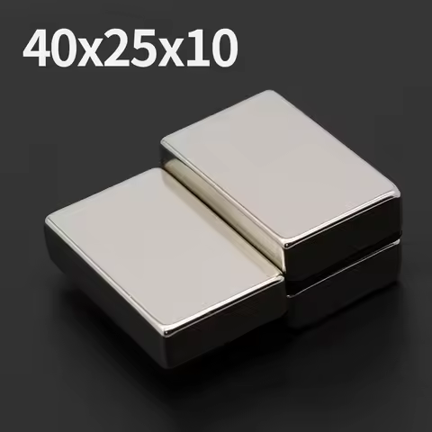 40x25x10mm Powerful Neodymium Magnet N35 NdfeB Permanent Magnetic imanes Block Super Strong Fridge M