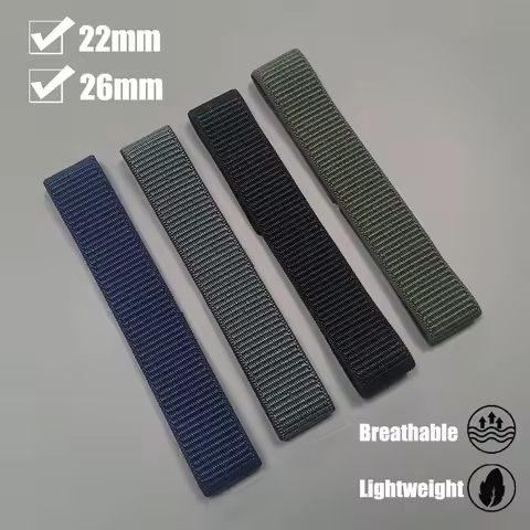 Nylon Hook Loop Strap 26 22mm For Garmin Fenix 8pro MICROLED/AMOLED 7X 7 6X Watch Band Forerunner 97